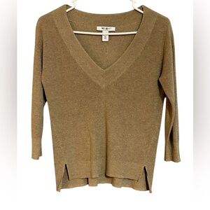 WHBM blouse metallic gold for women